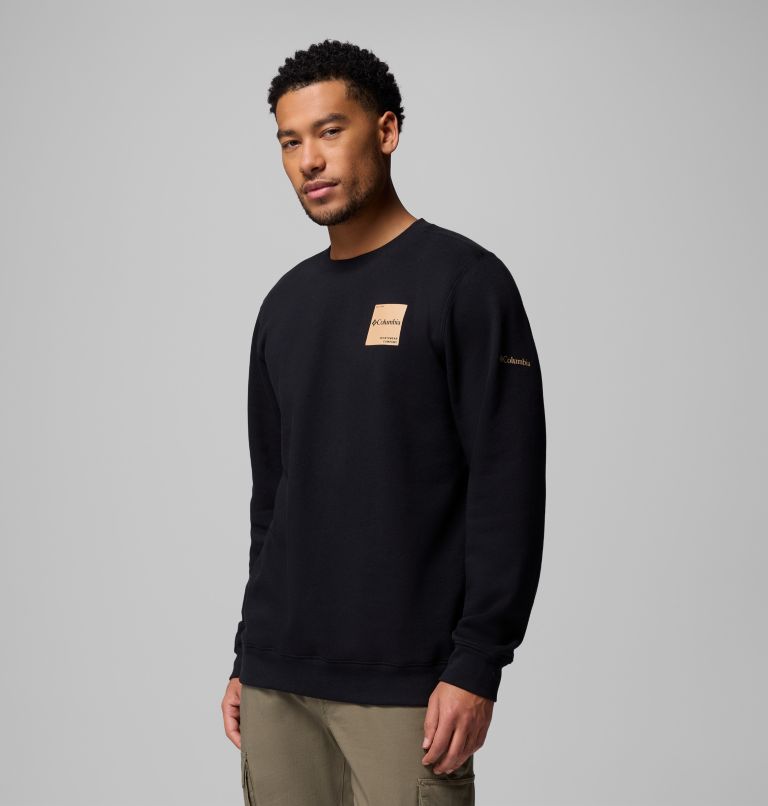 Sudadera de cuello redondo Trek para hombre, Color: Black, Boxy Brand, image 4