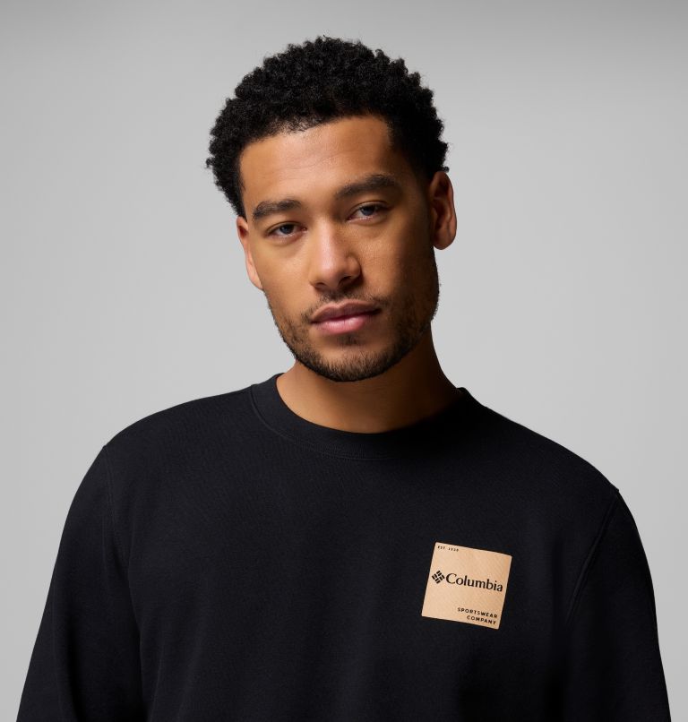 Sudadera de cuello redondo Trek para hombre, Color: Black, Boxy Brand, image 5