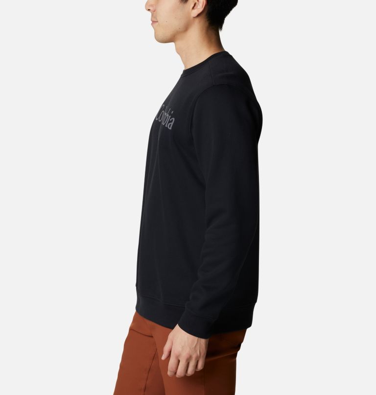 Men’s Trek Crew Sweatshirt, Color: Black, City Grey