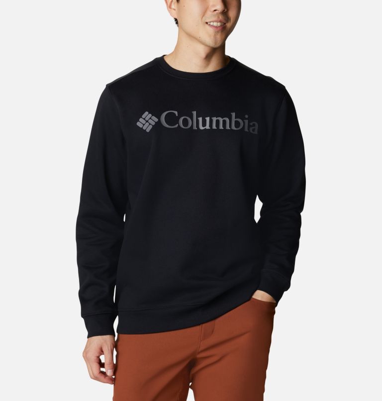 Men’s Trek Crew Sweatshirt, Color: Black, City Grey