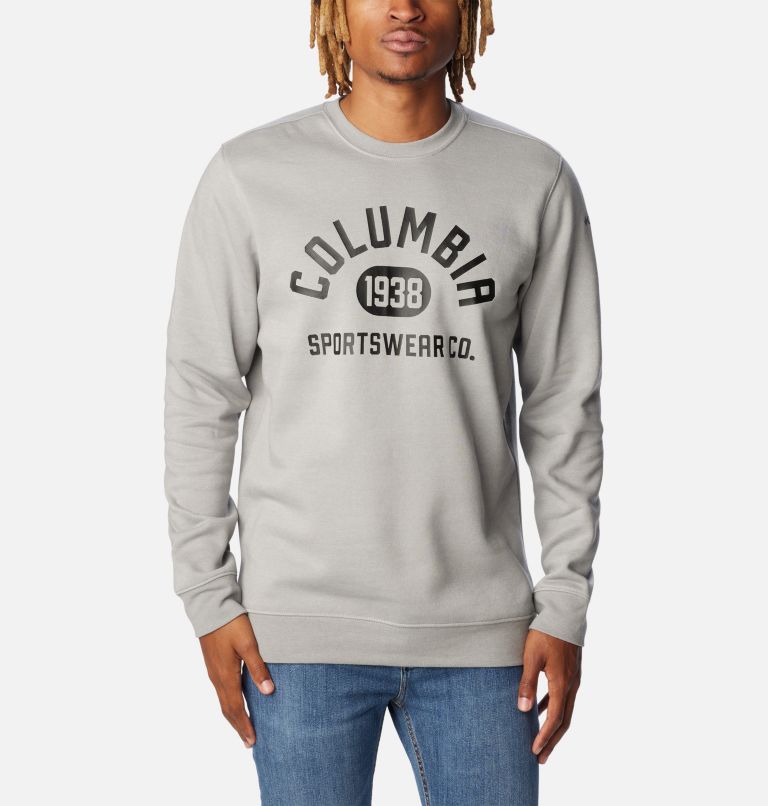 Men's Printed Crew Neck Sweatshirt for Men (White)