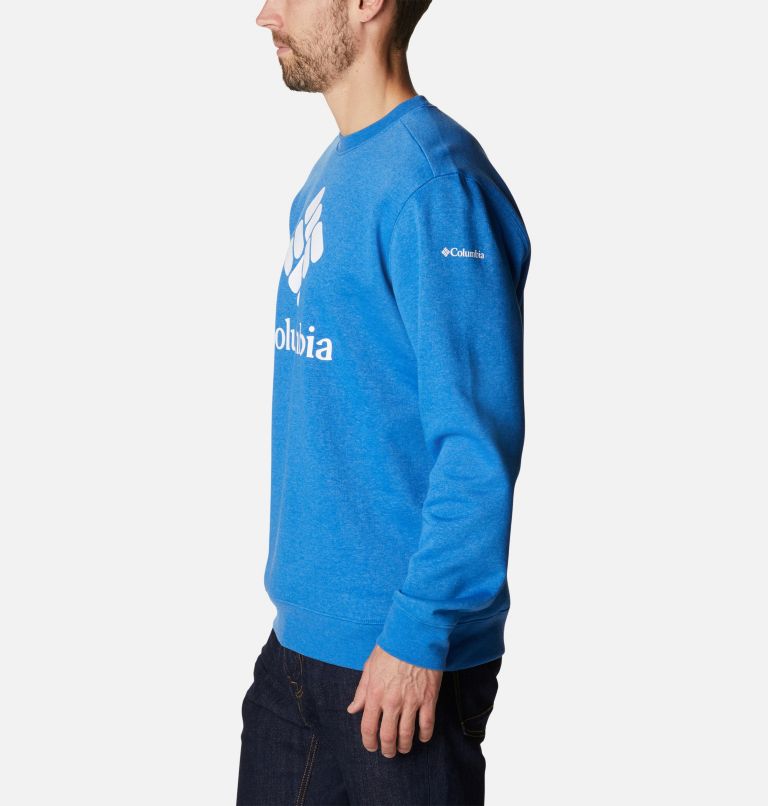 Columbia Trek Crew | 434 | L, Color: Brt Indigo Heather, CSC Stacked Logo, image 3