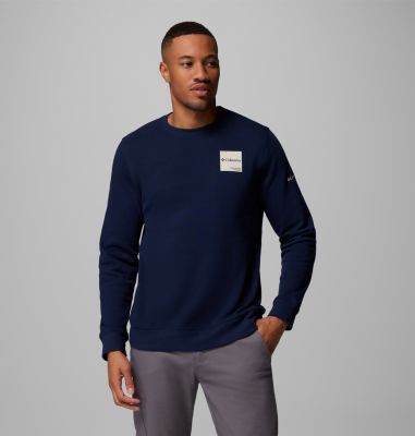 Men’s Trek Crew Sweatshirt, Color: Collegiate Navy, Boxy Brand, image 1