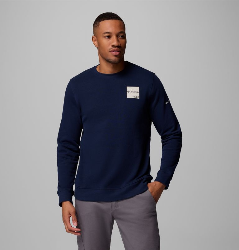 Sudadera de cuello redondo Trek para hombre, Color: Collegiate Navy, Boxy Brand, image 1