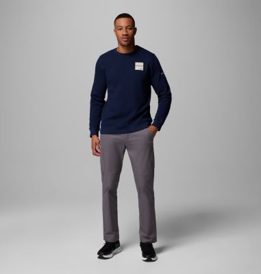 Men’s Trek Crew Sweatshirt, Color: Collegiate Navy, Boxy Brand, image 2