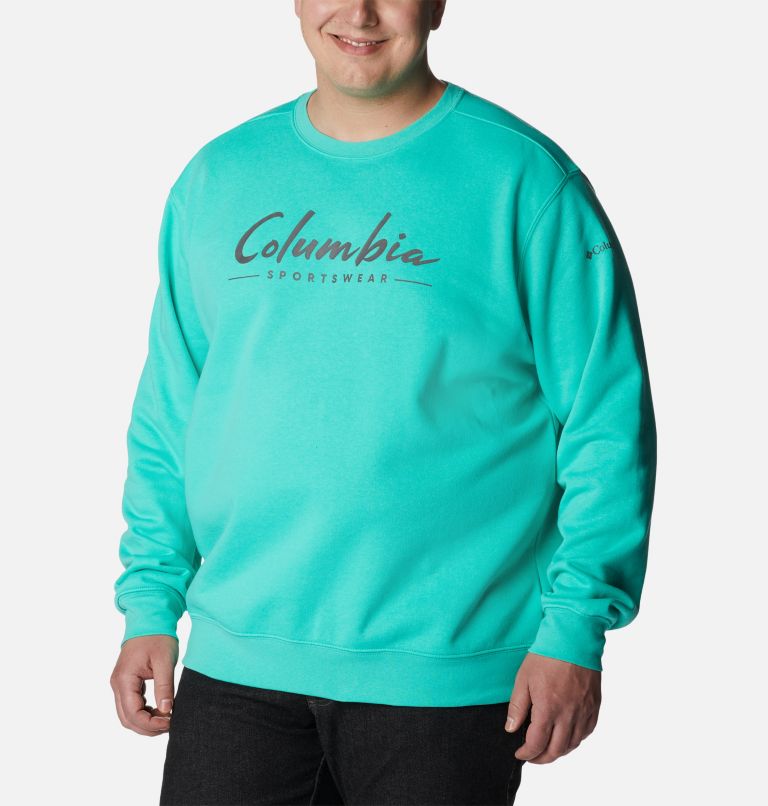 Men's Columbia Trek Crew Sweatshirt - Big, Color: Electric Turquoise
