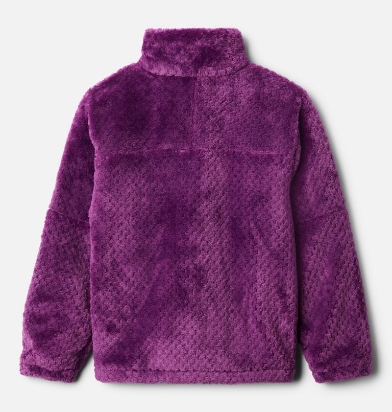Chandail en laine polaire Sherpa avec demi-fermeture éclair Fire Side II pour fille, Color: Plum, image 2