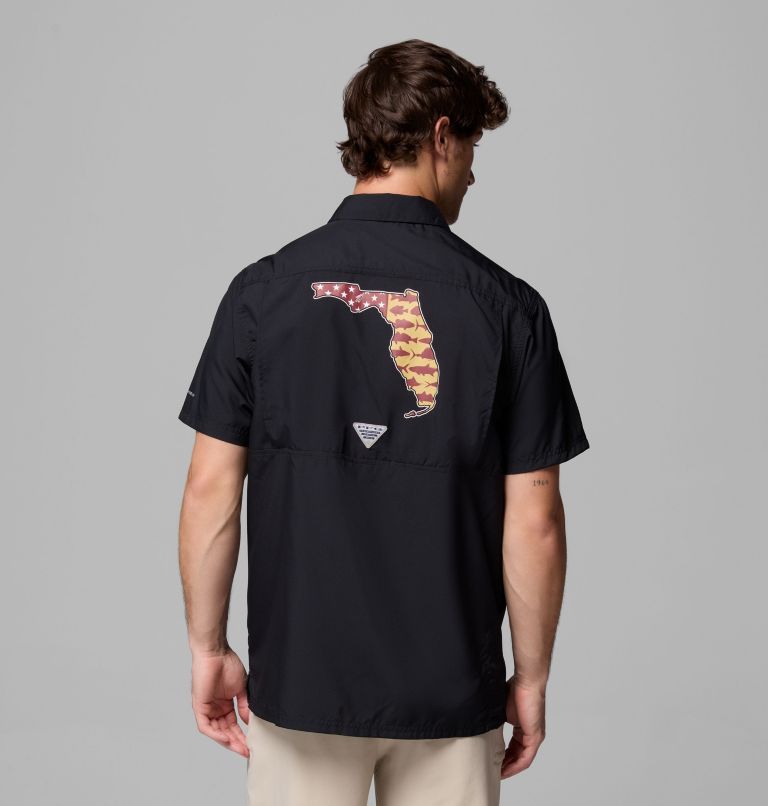 Men's Collegiate PFG Slack Tide Camp Shirt - Florida State, Color: FSU - Black, image 3