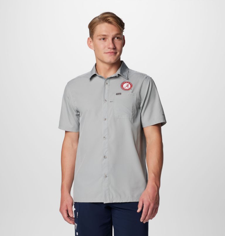 CLG Slack Tide Camp Shirt | 028 | L, Color: ALA - Columbia Grey, image 1