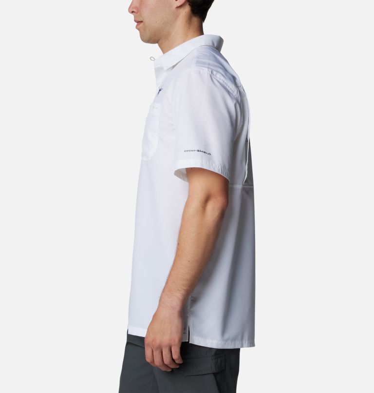 Men's PFG Slack Tide Camp Shirt - Dallas, Color: DC - White, image 3