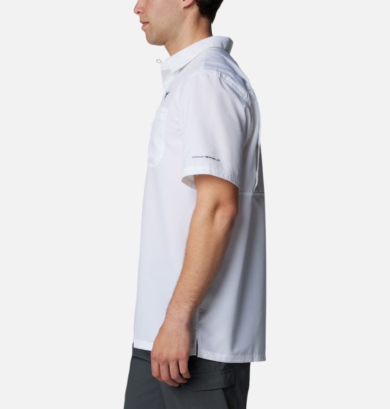 Thumbnail: Men's PFG Slack Tide Camp Shirt - Dallas, Color: DC - White, image 3