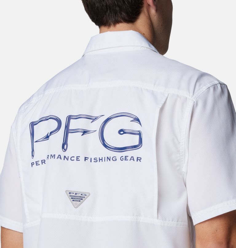 Thumbnail: Men's PFG Slack Tide Camp Shirt - Dallas, Color: DC - White, image 5