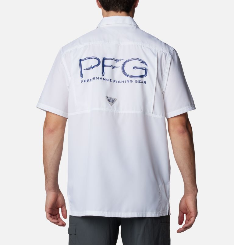 Men's PFG Slack Tide Camp Shirt - Dallas, Color: DC - White, image 2