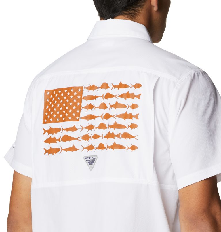 Men's Collegiate PFG Slack Tide Camp Shirt - Texas, Color: TEX - White, image 5