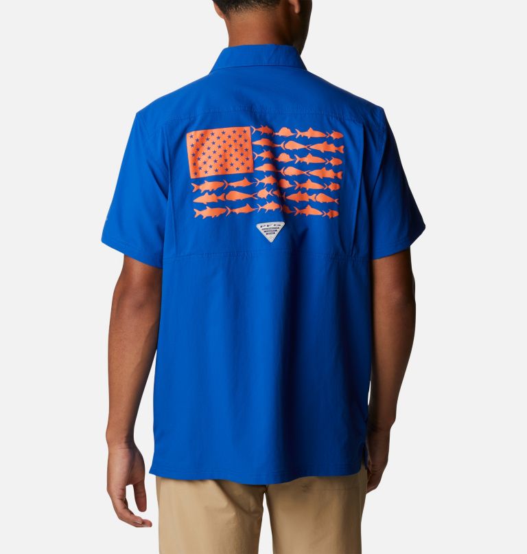 Thumbnail: Men's Collegiate PFG Slack Tide Camp Shirt - Florida, Color: FLA - Azul, image 2