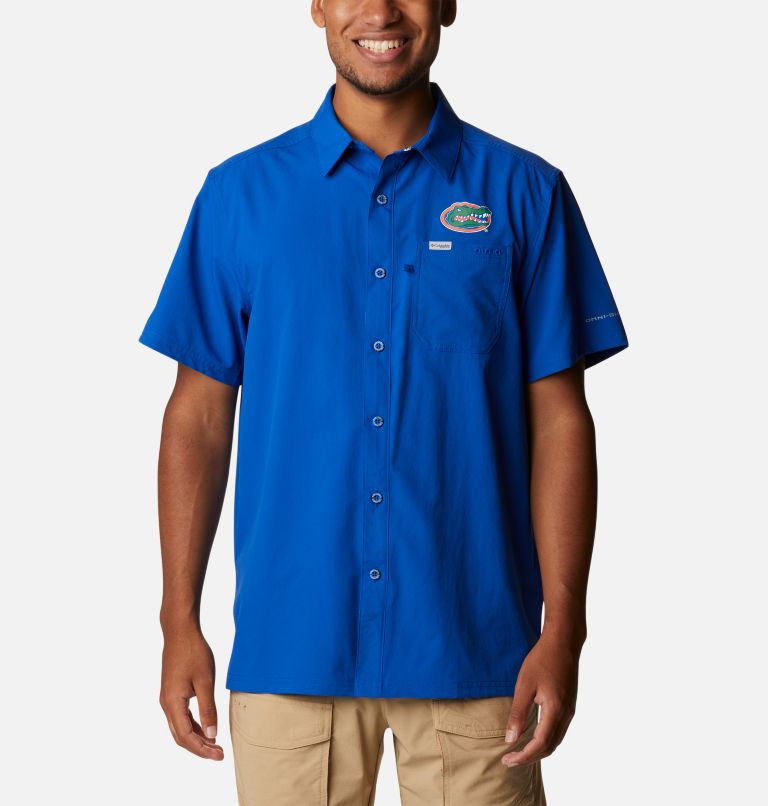 Men's Collegiate PFG Slack Tide Camp Shirt - Florida, Color: FLA - Azul, image 1