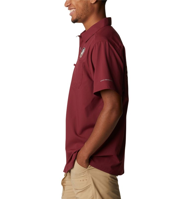 Men's Collegiate PFG Slack Tide Camp Shirt - Florida State, Color: FSU - Cabernet, image 3