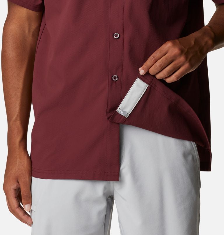 Men's Collegiate PFG Slack Tide Camp Shirt - Texas A&M, Color: TAM - Deep Maroon, image 6