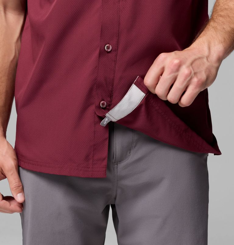 Men's Collegiate PFG Slack Tide Camp Shirt - Texas A&M, Color: TAM - Deep Maroon, image 6