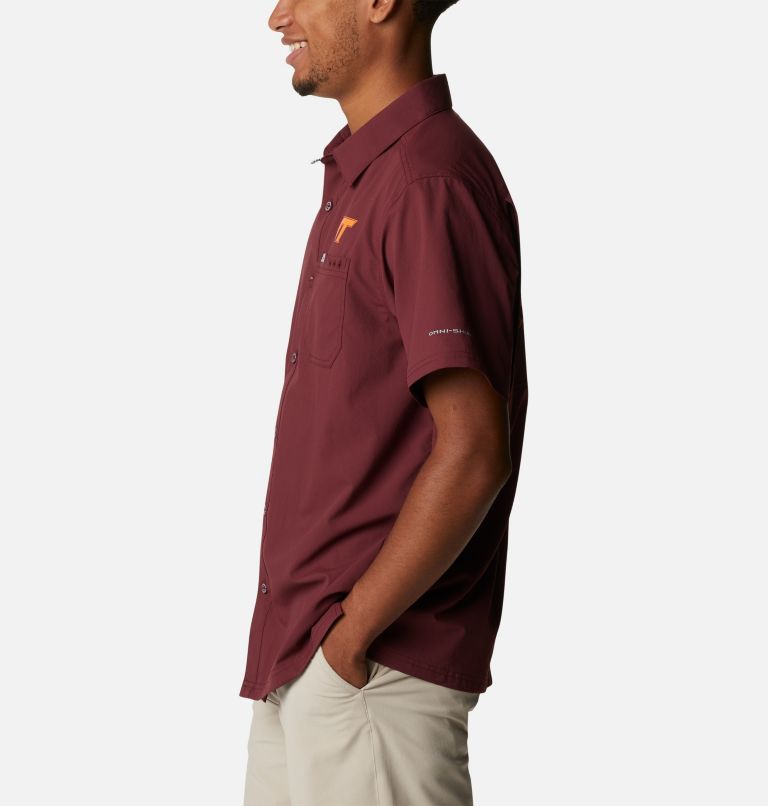 Men's Collegiate PFG Slack Tide Camp Shirt - Virginia Tech, Color: VT - Deep Maroon, image 3