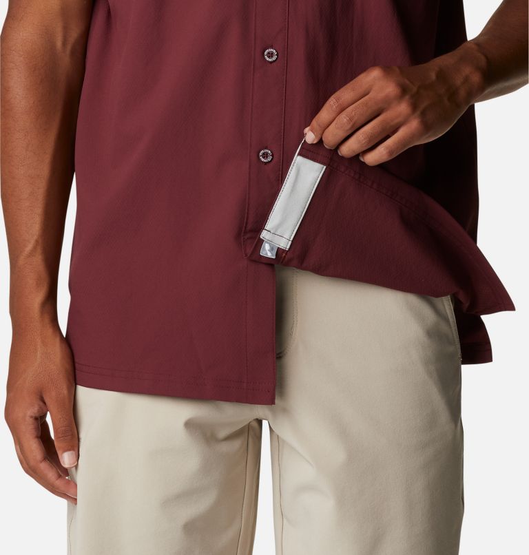 Men's Collegiate PFG Slack Tide Camp Shirt - Virginia Tech, Color: VT - Deep Maroon, image 6