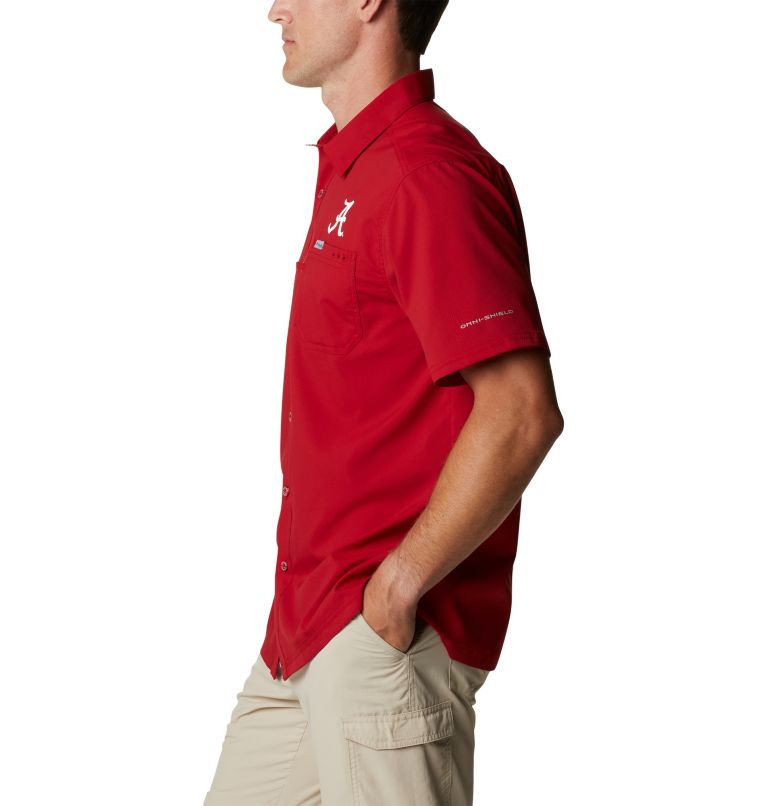 Columbia Men's Alabama Crimson Tide Crimson Tech Trail Polo, XL, Red