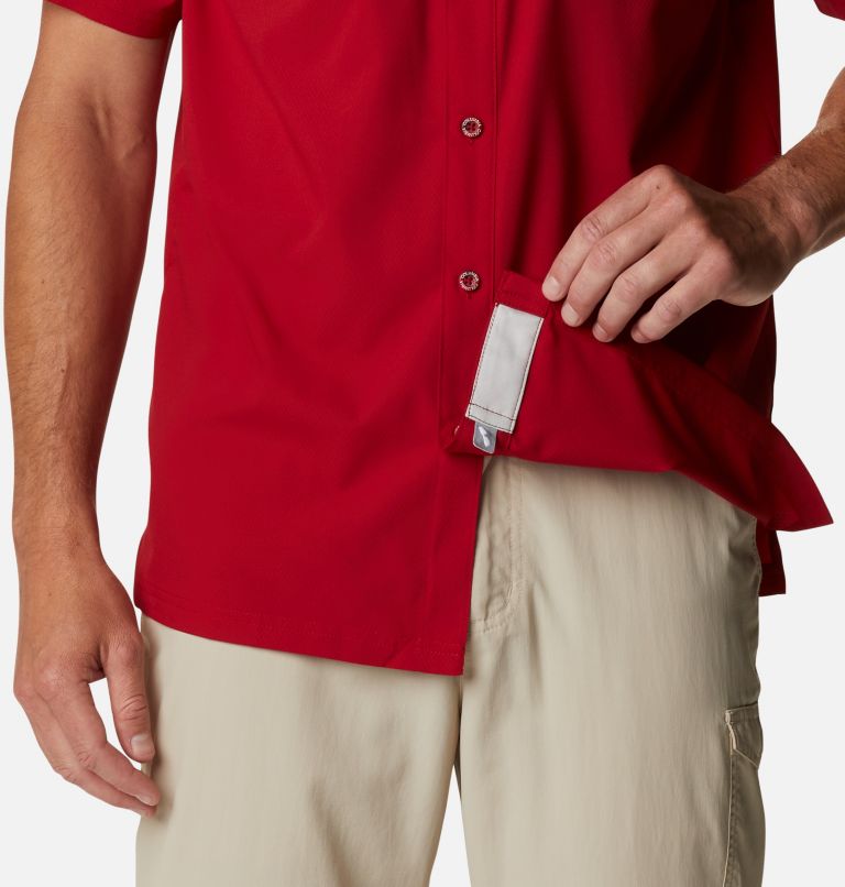 Men's Collegiate PFG Slack Tide Camp Shirt - Alabama, Color: ALA - Red Velvet, image 6
