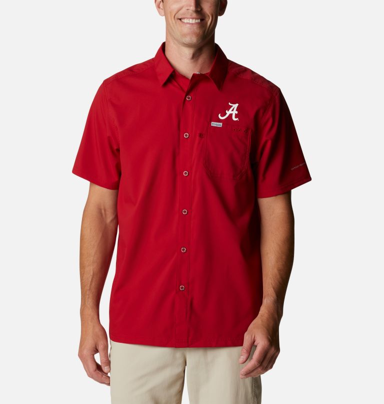 Columbia Men's Alabama Crimson Tide Crimson Tech Trail Polo, XL, Red