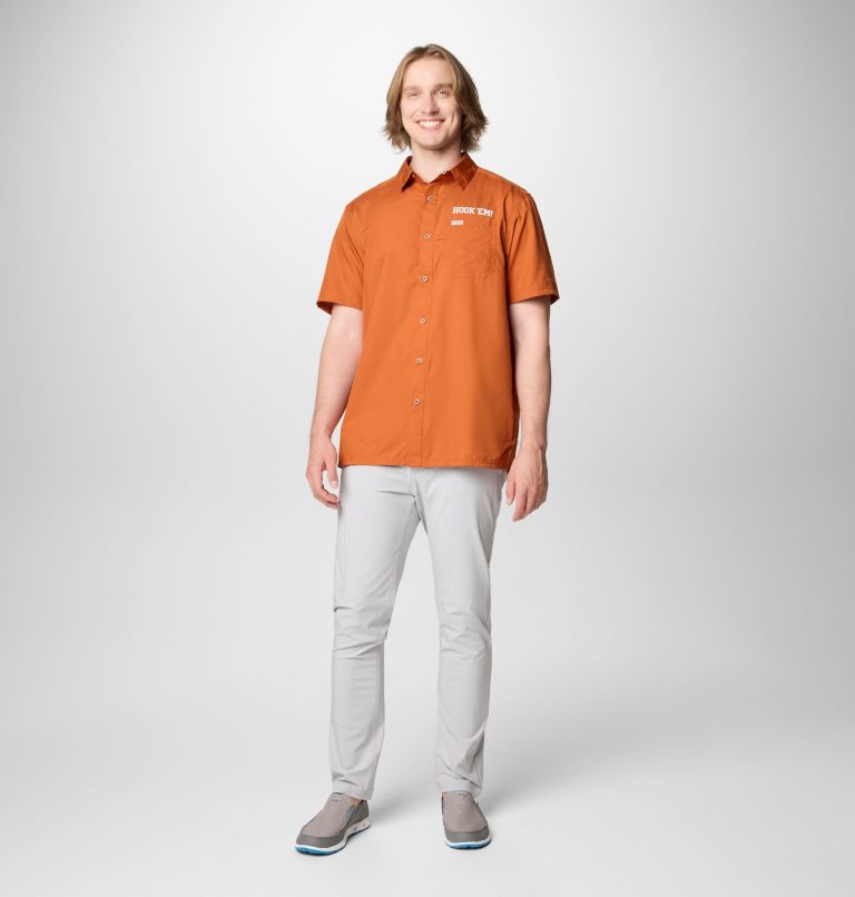 Men's Collegiate PFG Slack Tide Camp Shirt - Texas, Color: TEX - Cedar, image 3
