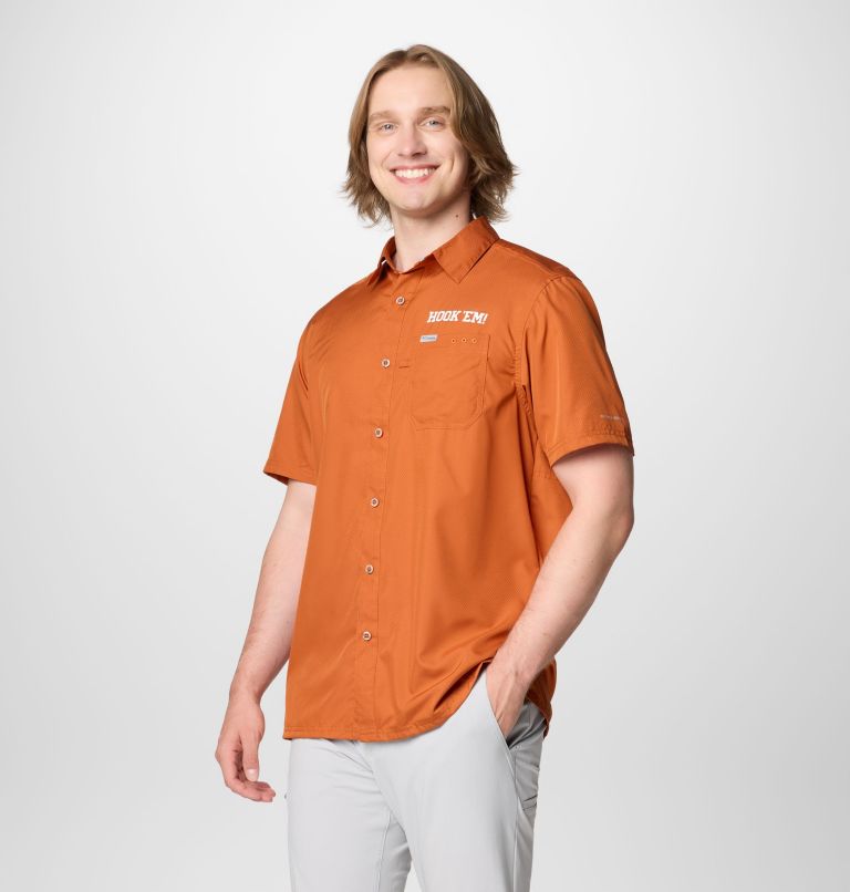 Men's Collegiate PFG Slack Tide Camp Shirt - Texas, Color: TEX - Cedar, image 4
