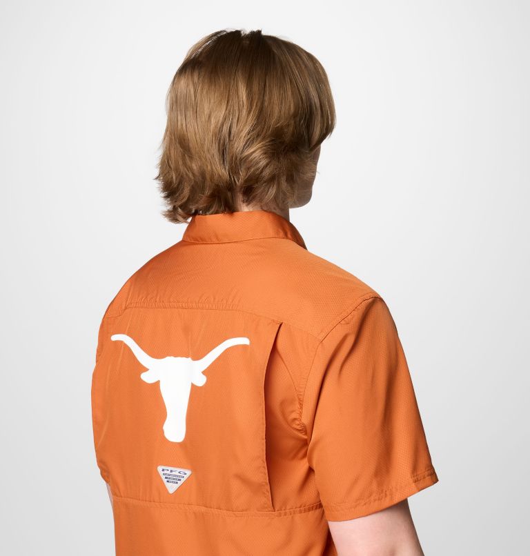 Men's Collegiate PFG Slack Tide Camp Shirt - Texas, Color: TEX - Cedar, image 6