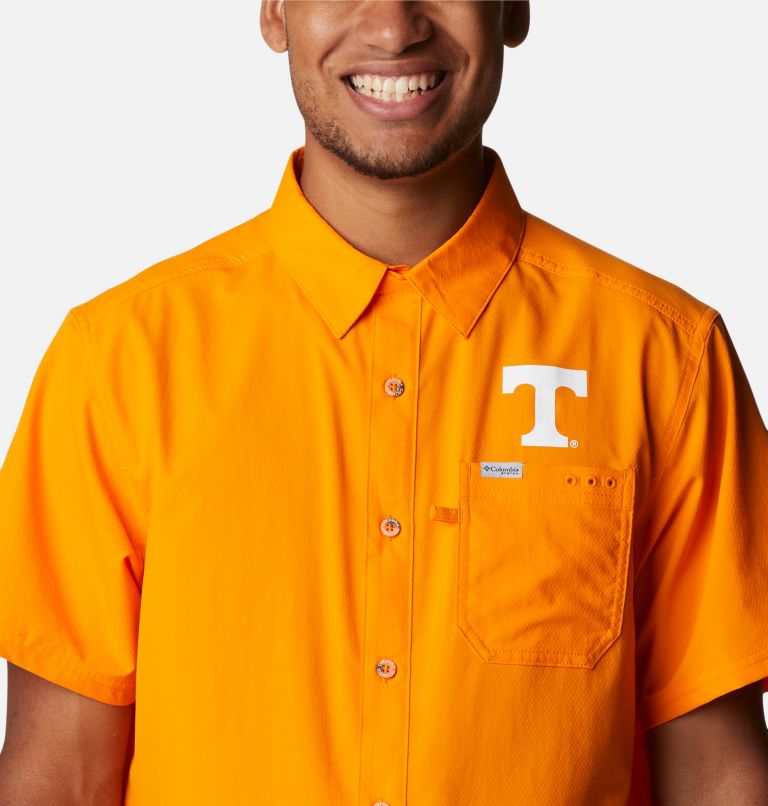 Men's Collegiate PFG Slack Tide Camp Shirt - Tennessee, Color: UT - Solarize, image 4