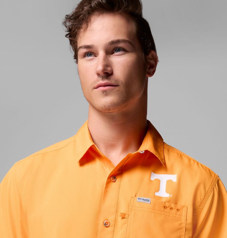 Men's Collegiate PFG Slack Tide Camp Shirt - Tennessee, Color: UT - Solarize, image 5