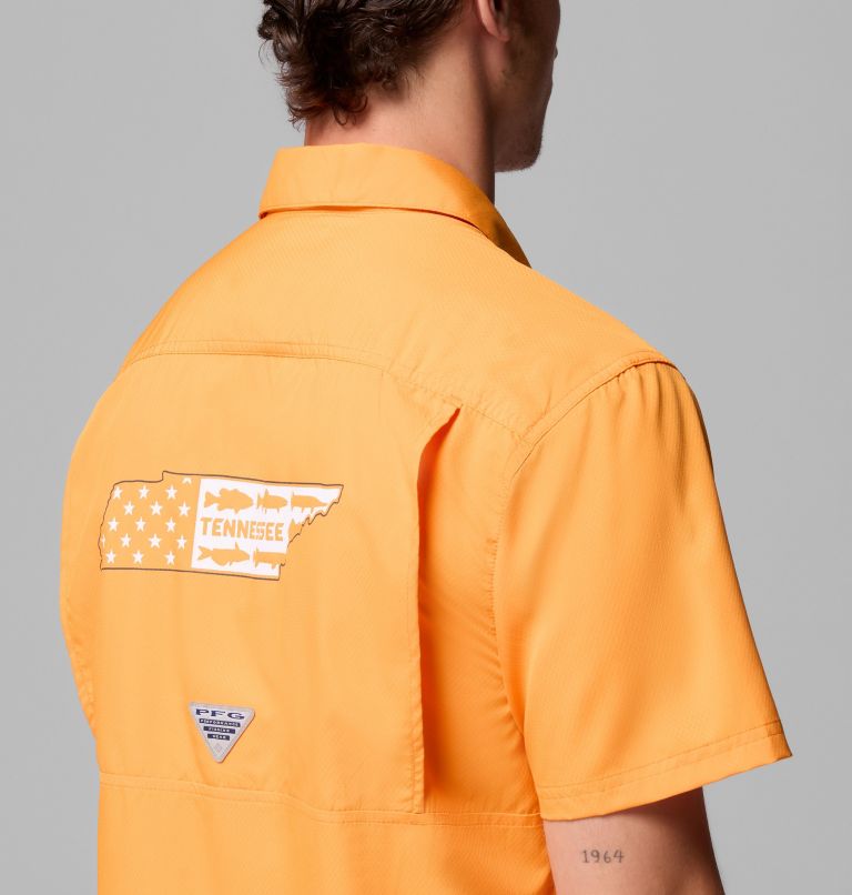 Men's Collegiate PFG Slack Tide Camp Shirt - Tennessee, Color: UT - Solarize, image 7