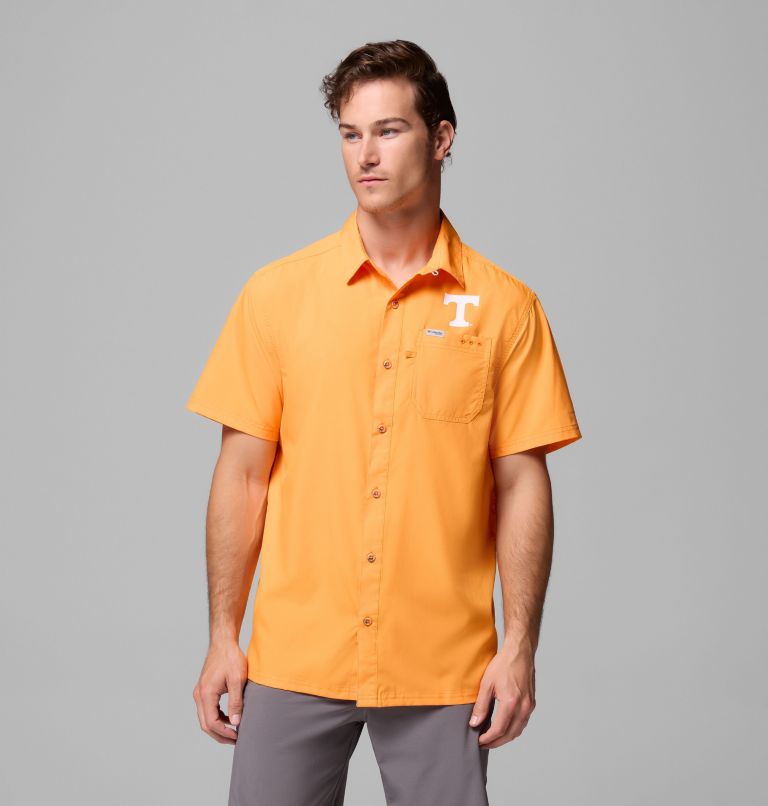Men's Collegiate PFG Slack Tide Camp Shirt - Tennessee, Color: UT - Solarize, image 1