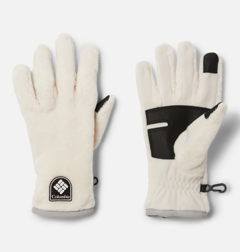 Women's Fire Side Sherpa Fleece Gloves, Color: Chalk, image 1
