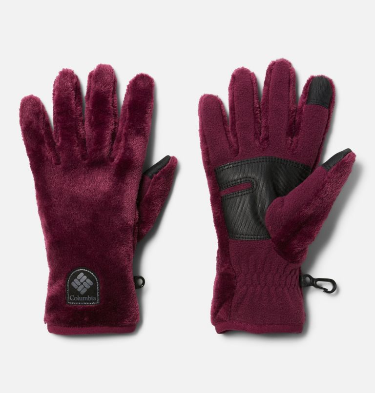 Women's Fire Side Sherpa Fleece Gloves, Color: Marionberry, image 1