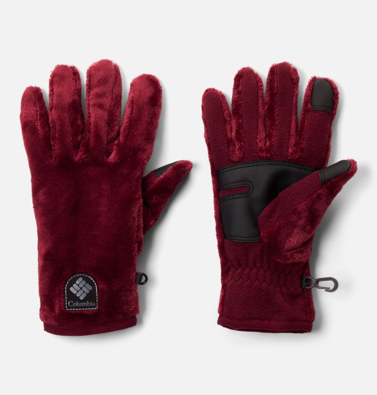 Women's Fire Side Sherpa Fleece Gloves, Color: Rich Wine, image 1