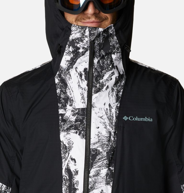 Anorak de Ski Imperméable Aerial Ascender Homme, Color: Black, White Berg Print, image 4