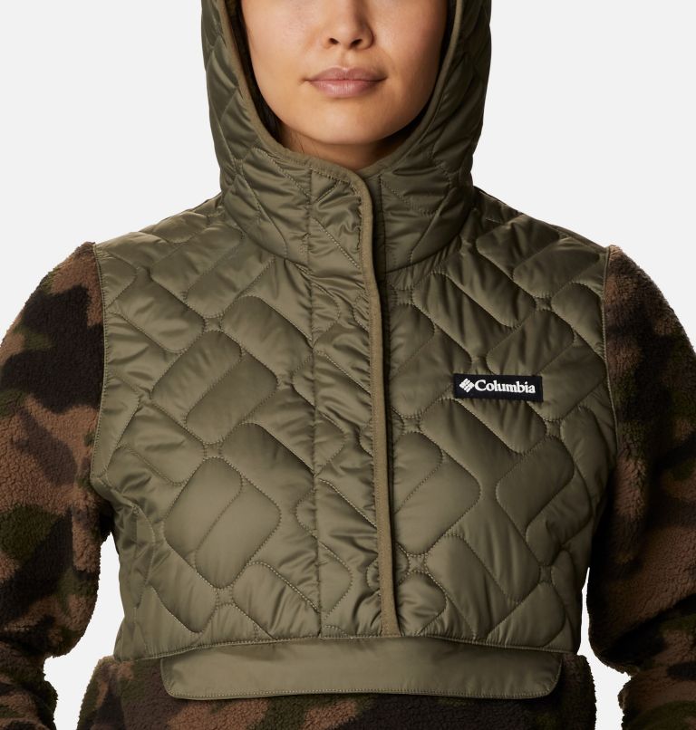 Chandail à capuchon en laine polaire Sweet View pour femme, Color: Stone Green, Cypress Trad Camo, image 4
