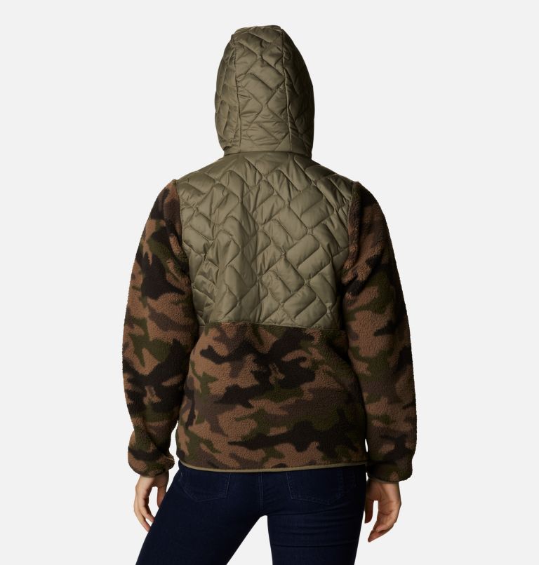 Chandail à capuchon en laine polaire Sweet View pour femme, Color: Stone Green, Cypress Trad Camo, image 2