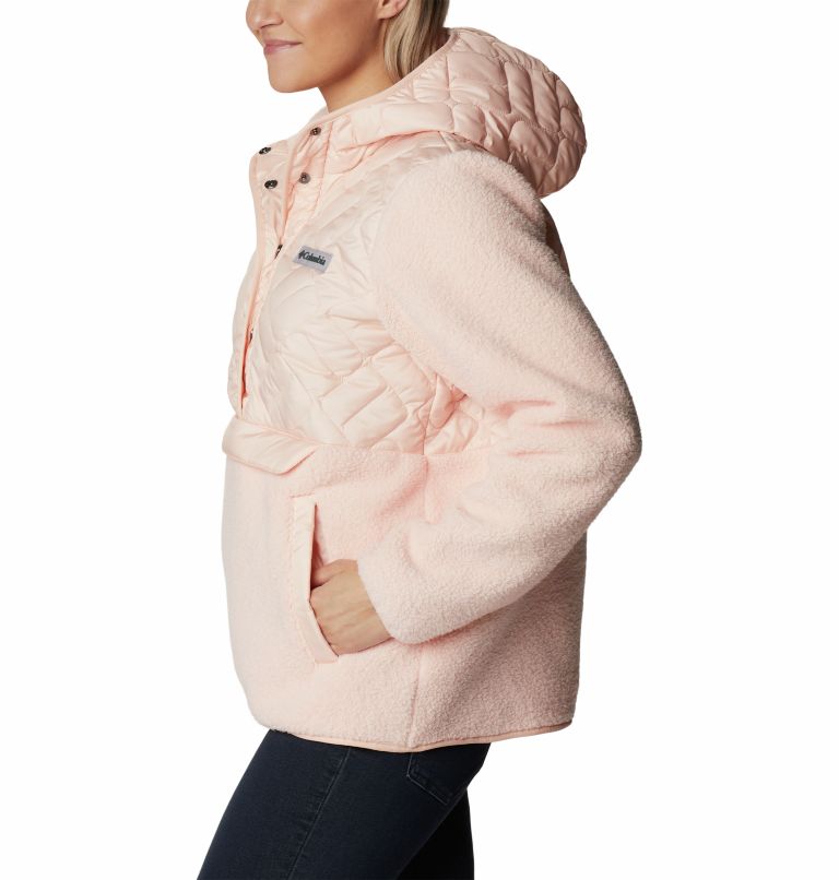 Women's Sweet View Fleece Hooded Pullover, Color: Peach Blossom, image 3