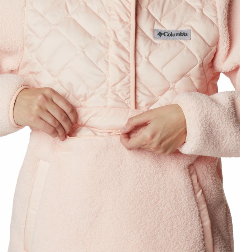 Women's Sweet View Fleece Hooded Pullover, Color: Peach Blossom, image 5