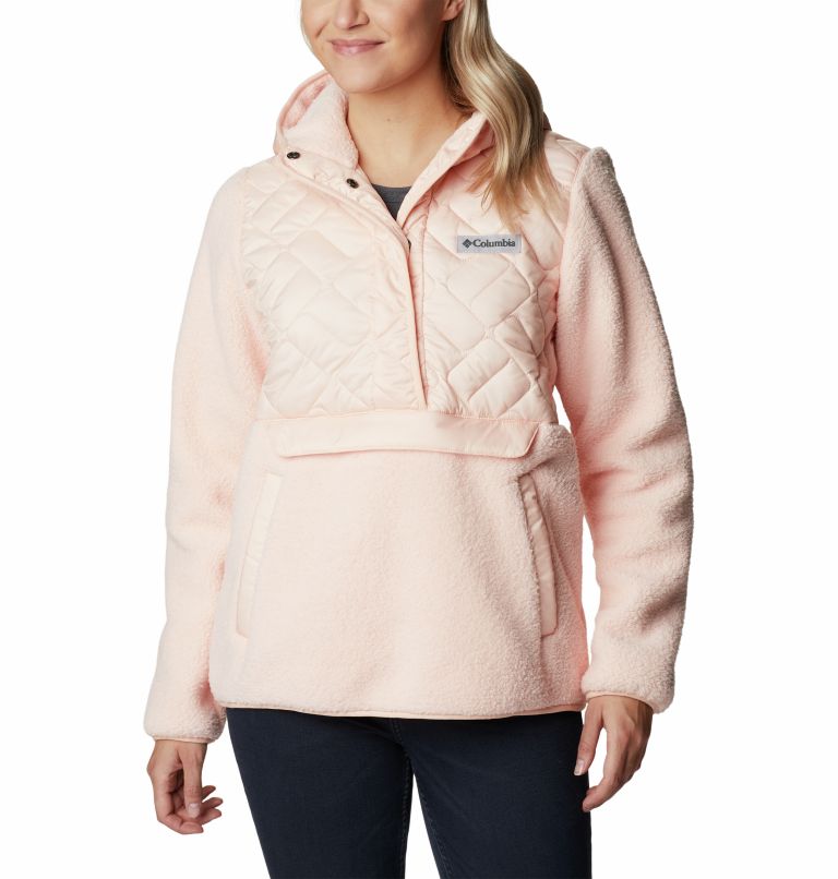 Women's Sweet View Fleece Hooded Pullover, Color: Peach Blossom, image 1