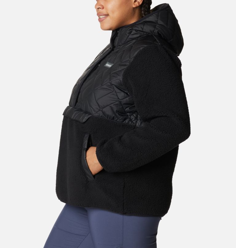 Women's Sweet View Hooded Fleece Pullover - Plus Size, Color: Black, image 3