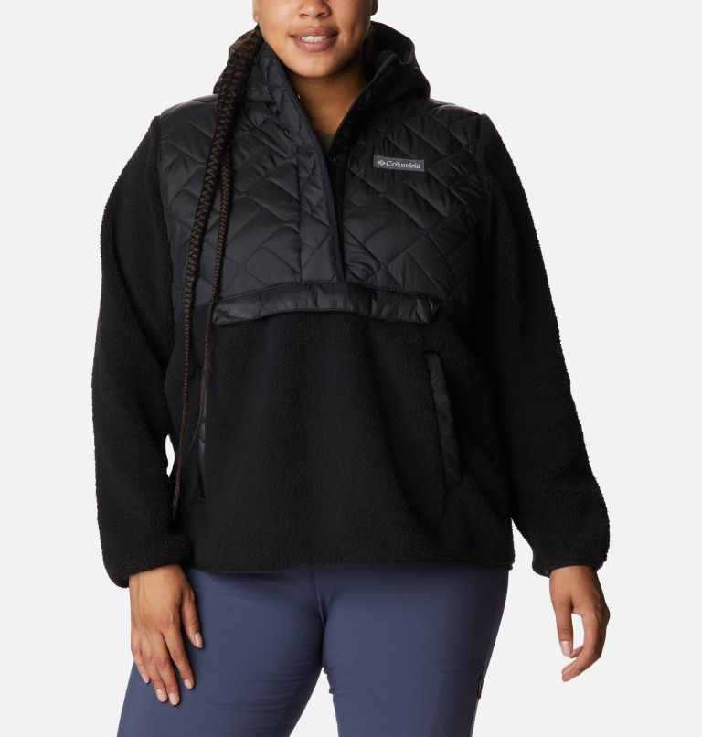 Thumbnail: Women's Sweet View Hooded Fleece Pullover - Plus Size, Color: Black, image 5