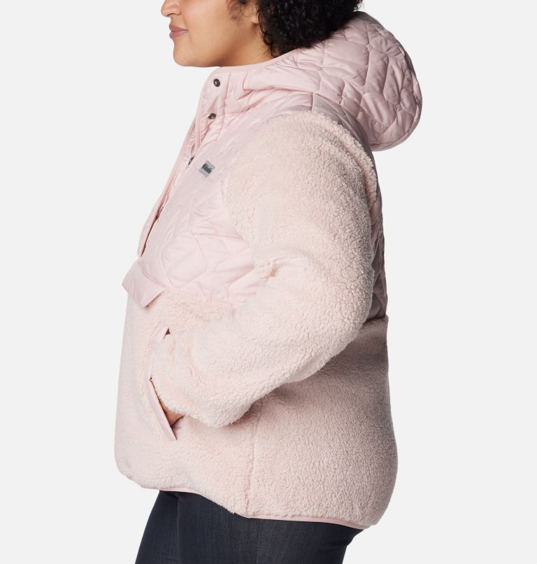 Thumbnail: Women's Sweet View Hooded Fleece Pullover - Plus Size, Color: Dusty Pink, image 3
