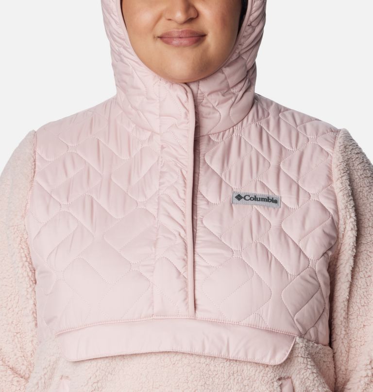 Thumbnail: Women's Sweet View Hooded Fleece Pullover - Plus Size, Color: Dusty Pink, image 4
