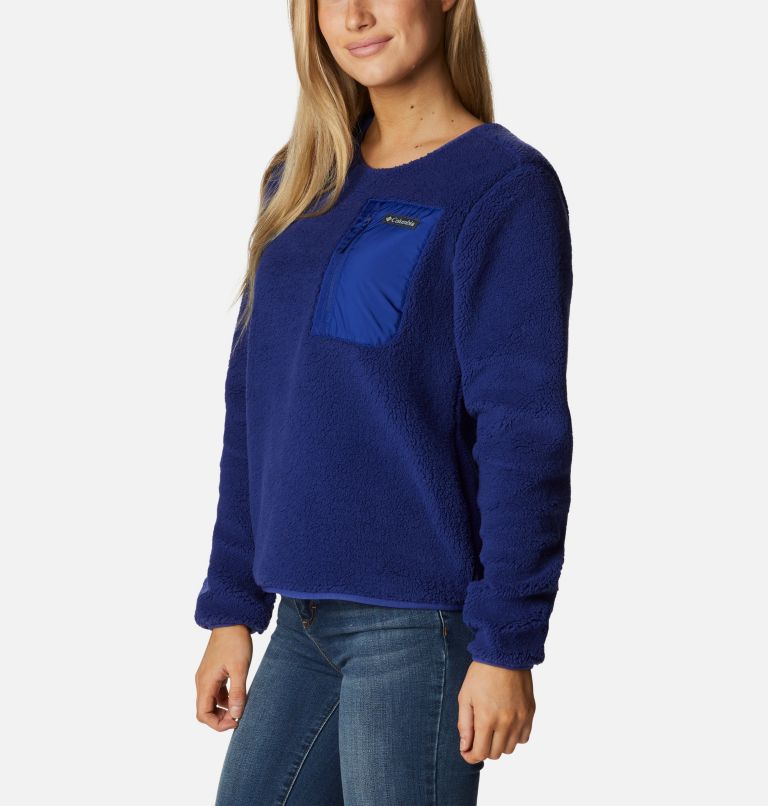 Thumbnail: Women's West Bend Sherpa Crewneck Pullover, Color: Dark Sapphire, image 5