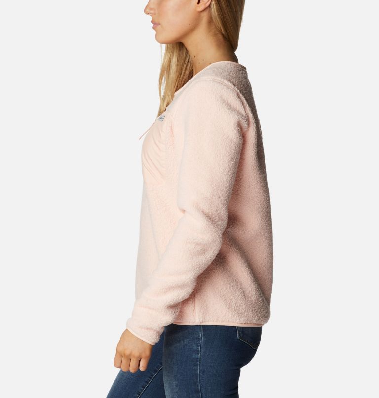 Thumbnail: Women's West Bend Sherpa Crewneck Pullover, Color: Peach Blossom, image 3